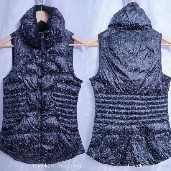 Lululemon 2 Fluffin Awesome Goose Down Vest  Women's size 2 Freckle Flower - Picture 1 of 10